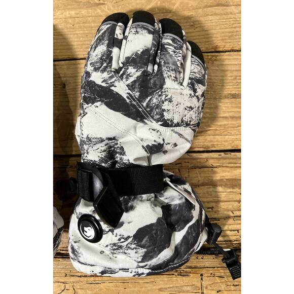 SNOW LEOPARD Unisex Size S Black/White Rechargeable Heated Gloves - Picture 3 of 7